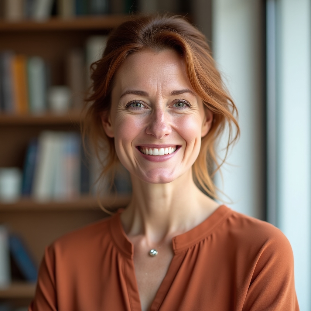 Anna Kowalska, behavioral psychology facilitator, warm smile, professional casual attire